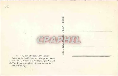 Villeneuve-lès-Avignon — Igreja da Colegiada — A Virgem em marfim (século XIV) — Verso