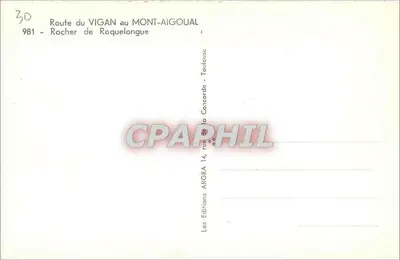 Rocher de Roquelongue — Trasa do Vigan do Mont-Aigoual — Wydawnictwo ARGRA — Rewers