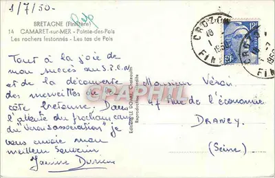 Camaret-sur-Mer — Os rochedos ondulados — Jos — Verso