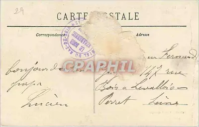 Pointe du Raz – Baie der Toten – La Roche du Moine — Sammlung Villard, Quimper — Rückseite