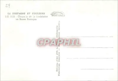 Capela da Madeleine — Basse Bretagne — Éditions d'Art JOS, Châteaulin — Verso