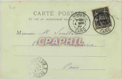 A Maison Carrée — Nîmes — B.F., Paris — Verso