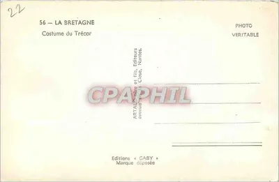 Femme en costume breton — Costume du Trégor — éditeur GABY — Reverso