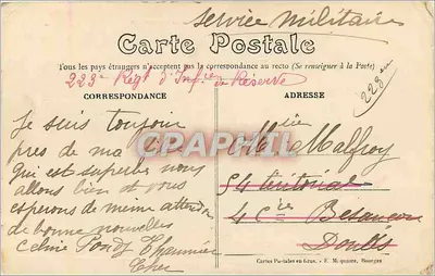 Meillant (Cher) — O Castelo, Capela e vista parcial — Editor E.M.B. — Verso