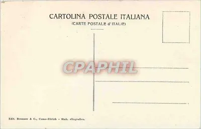 Tivoli (Roma) - Villa d'Este - Laan met cipressen — uitgever Brunner & C., Como-Zurich, n° 6521 — Achterkant