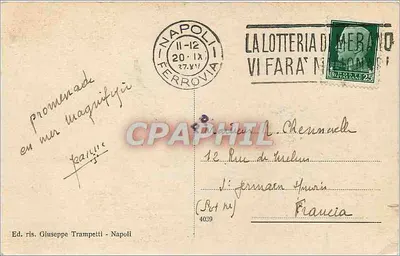 Kapry — Monte Solaro z Tragara — wyd. Giuseppe Trampetti, Neapol, nr 4039 — Rewers