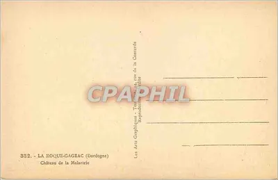 Zamek La Malartrie — La Roque-Gageac (Dordogne) — Les Arts Graphiques de la Concerda — Rewers