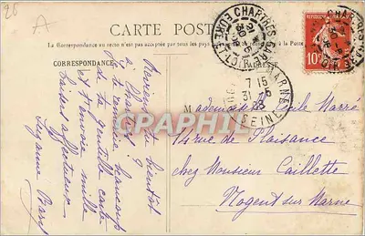 Castelo de Villebon — editor não identificado, n° 39 — Verso