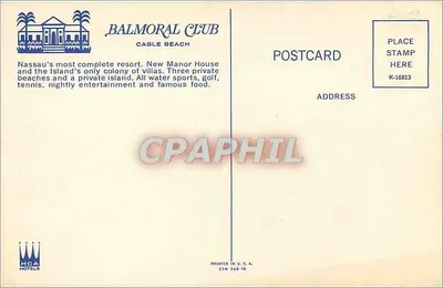 Clube Balmoral — Praia Cable — RCA Hotels — Verso