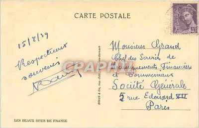Lago do Bourget — A Abadia de Hautecombe — BRAUN & Cie, Imp.-Édit., Culliatte-Dornach — Verso