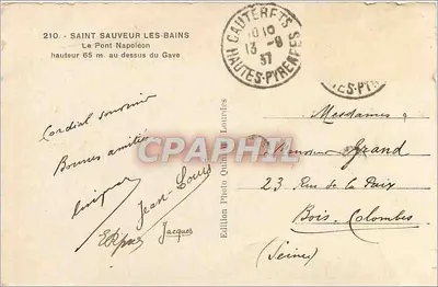 Most Napoléona — Saint Sauveur-les-Bains — Wydawnictwo Photo Lourdes — Rewers