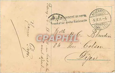 Łódki na Lac Léman — seria 6707 — wydawca nieznany — Rewers