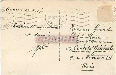 Cannes — Port i Mont Chévalier — Les Belles Éditions Françaises, nr LL.233 — Rewers