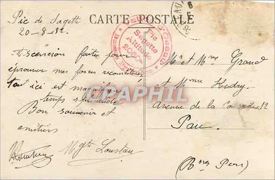 GABAS — Vista di Sagette — Il Teleferico e il Pic du Midi d'Ossau — editore Yan, n°23 — Verso