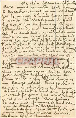 Arcachon - Côte d'Argent - zachód słońca — wydawca A. L. P. nr 163 — Rewers