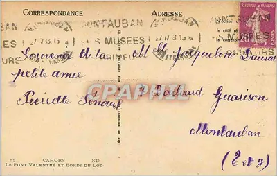 Ponte Valentré — Montauban — editore non visibile — Verso