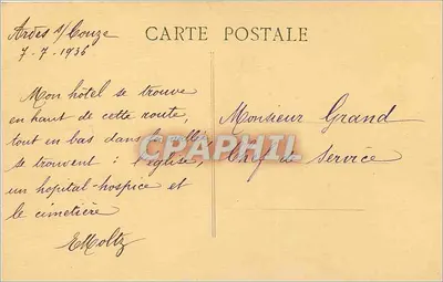 Ardes sur Couze (P.-de D.) — Neue Route von Ardes — Verleger: P. Combier - Macon — Rückseite