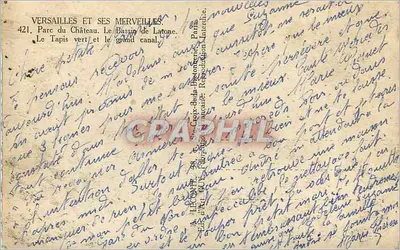 Versailles e suas maravilhas — O Bassin de Latone e o grande canal — Guy — Verso