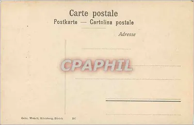 Trümmelbach, górny spadek — strumień w kanionie skalnym — Gebr. Wehrli, Kilchberg, Zurych, n° 3584 — Rewers
