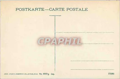Einsiedeln — vista invernal com igreja — Atelier H. Ouggenheim & Co., Zurique, n° 5903 g. — Verso