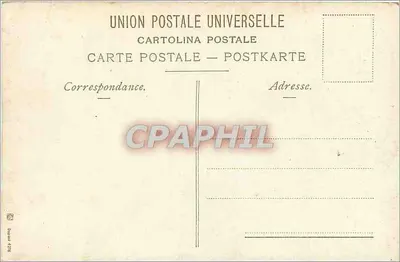 Katedra w Krakowie — nocna impreza z fajerwerkami — Union Postale Universelle — Rewers