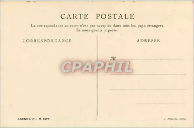 Ain. Kerk van Brou — Graf van Philibert Le Beau — Agenda P.L.M. 1923 — Achterkant
