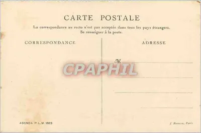 Savoia — Chamonix y el Monte Blanco — Agenda P.L.M. 1923 — Reverso