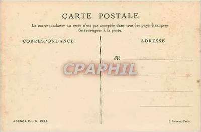 Saint-Père-sous-Vézelay — Interior da capela — Agenda P.L.M. 1924 — Verso