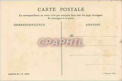 Dauphiné — Vallée du Guil — Widok rzeki, Agenda P.L.M. 1924 — Rewers