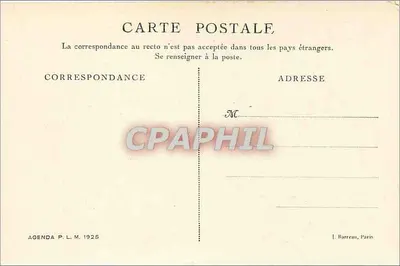 Glacier Mont Blanc — widok alpejski z trzema wspinaczami — Agenda P.L.M. 1925, O. Tairraz — Rewers