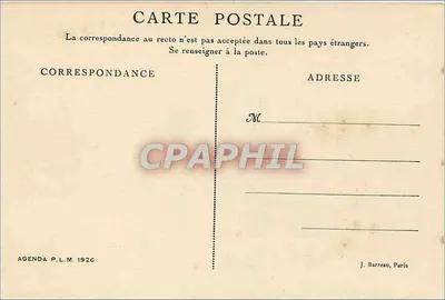 Dauphiné — Estrada do Bourg-d'Oisans, Les Grandes Rousses — Agenda P.L.M. 1926 — Verso