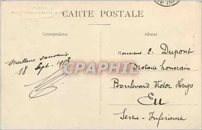 Bayeux — Conjunto da Catedral, vista do Bispo — Call. R. D. n° 52 — Verso