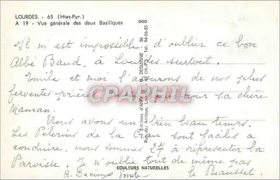 Lourdes — Ogólny widok dwóch Bazylik — Wydawnictwo Arrious — Rewers