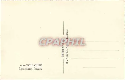 Kościół św. Etienne — Toulouse — Wydanie Narvaco — Rewers