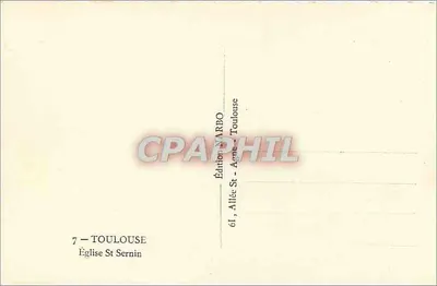 Kościół św. Sernina — Toulouse — Wydawnictwo Narbo — Rewers