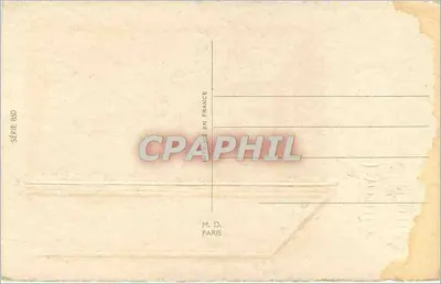 Widok zasnieżonego wioska — otwarta okna — M. D. Paris, seria 850 — Rewers