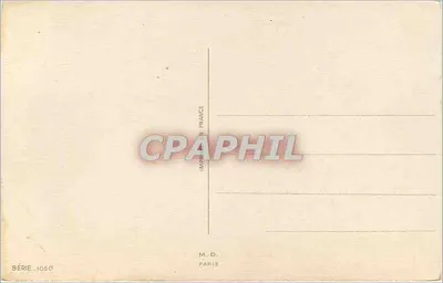 Paisagem invernal com cervos — Série 1050 — M.D. Paris — Verso