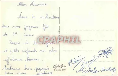 Rosas em um vaso — ilustração assinada por G. Grouelle — Photocchrom Glacée 270 — Verso