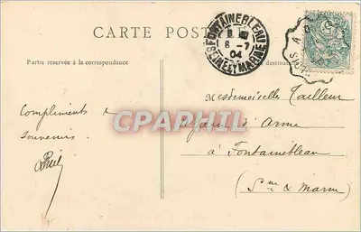 Chaumont-sur-Loire — El Castillo — Editor no identificado, número de serie no visible — Reverso