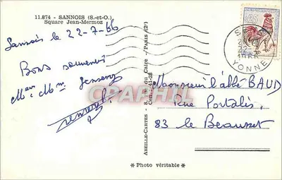 Jardim do Square Jean-Mermoz — Sannois (S.-et-O.) — Lyna — Verso
