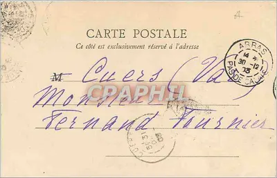 Zamek Chenonceaux — widok zamku i mostu zwieszczonego — wydawca nieznany — Rewers