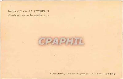 Hôtel de Ville de La Rochelle — dekorowana flagami burmistrzów — Raquint — Rewers