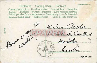 Criança com dois porcos em um telhado — edição não identificada — datada 1º de janeiro de 1907 — Verso