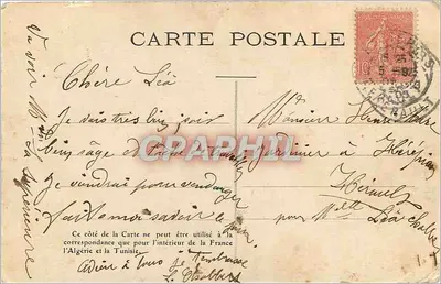 Repas de noces — scène de chiens à table — Composition G. Oubrard, Bérry — Verso