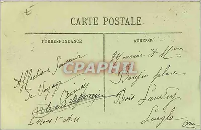 Le Mans — Vue panoramique sur la Sarthe — LL. n°236 — Verso