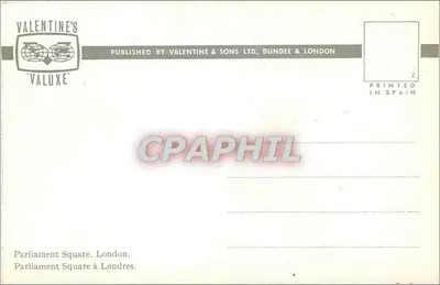 Parlament Square, Londyn — Big Ben — Valentine's Valuxe, n° ET.3873 — Rewers