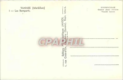Vannes (Morbihan) — The Walls — Jansol — Back