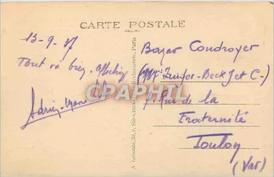 Parijs — De Boulevard Haussmann en de Winkels van het Printemps — A. L. — Achterkant