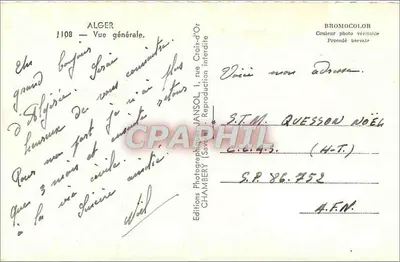 Algieria — Ogólny widok — Janssol (Savary) n°1108 — Rewers