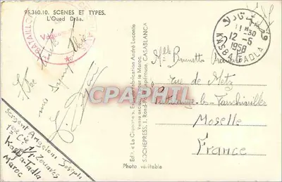 Oued Drâa — Cenas e Tipos — Edição La Cigogne — Verso